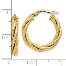 Load image into Gallery viewer, 14K Gold Double Twisted Hoop Earrings