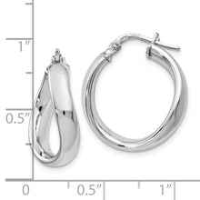 Load image into Gallery viewer, Silver Twist Hoop Earrings