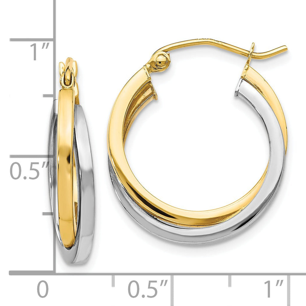 10K Gold Double hoops Earrings