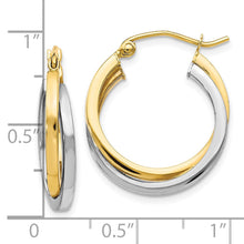 Load image into Gallery viewer, 10K Gold Double hoops Earrings