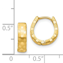 Load image into Gallery viewer, 14K Gold Diamond Cut Huggie Hoop Earrings