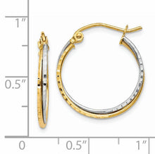 Load image into Gallery viewer, 14K Gold Diamond Cut Hoops Earrings
