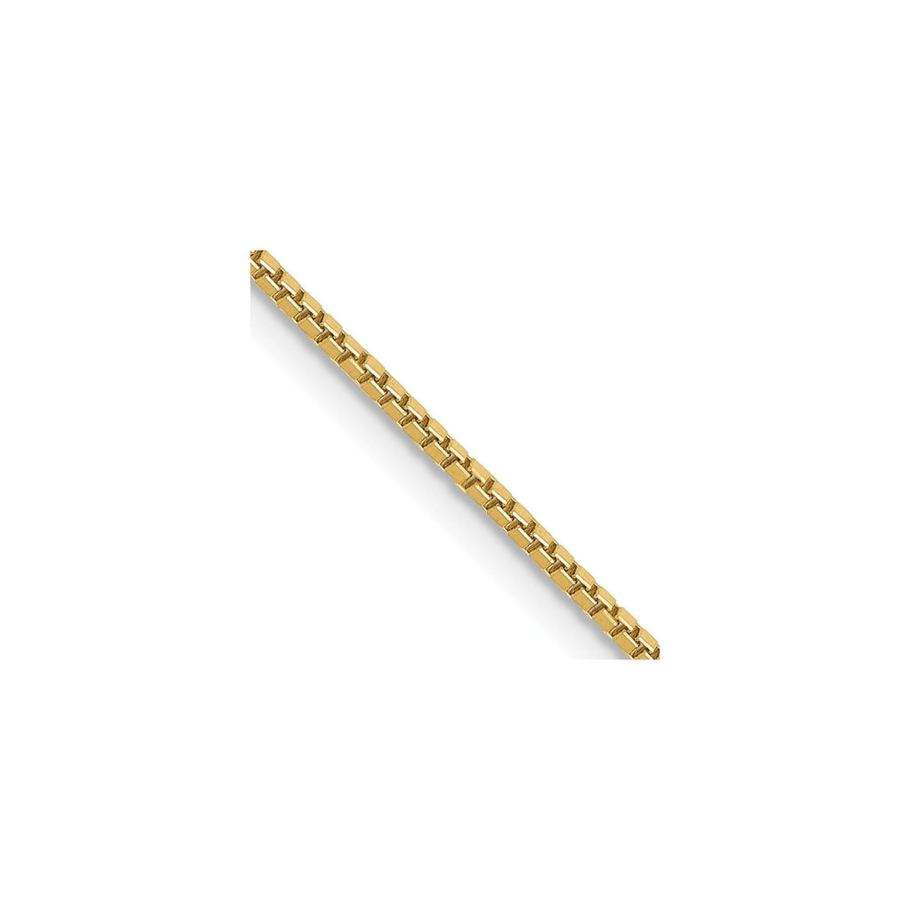 1 mm Solid Gold Box Chain 18 inch