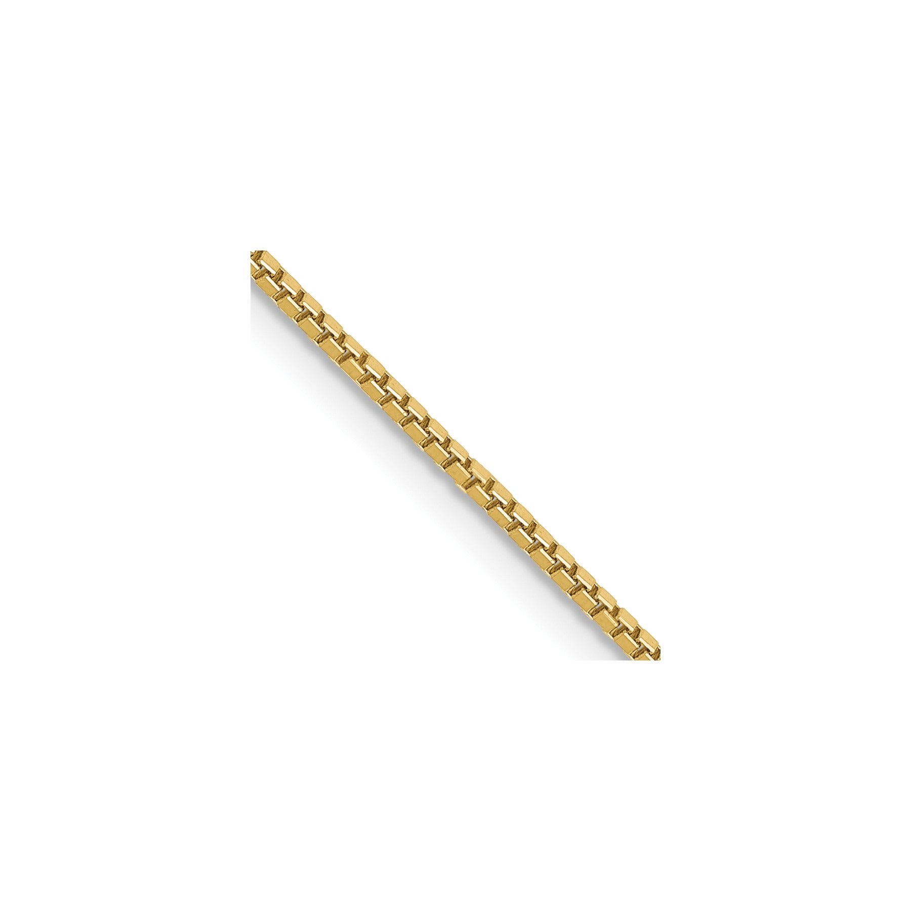 1 mm Solid Gold Box Chain 18 inch
