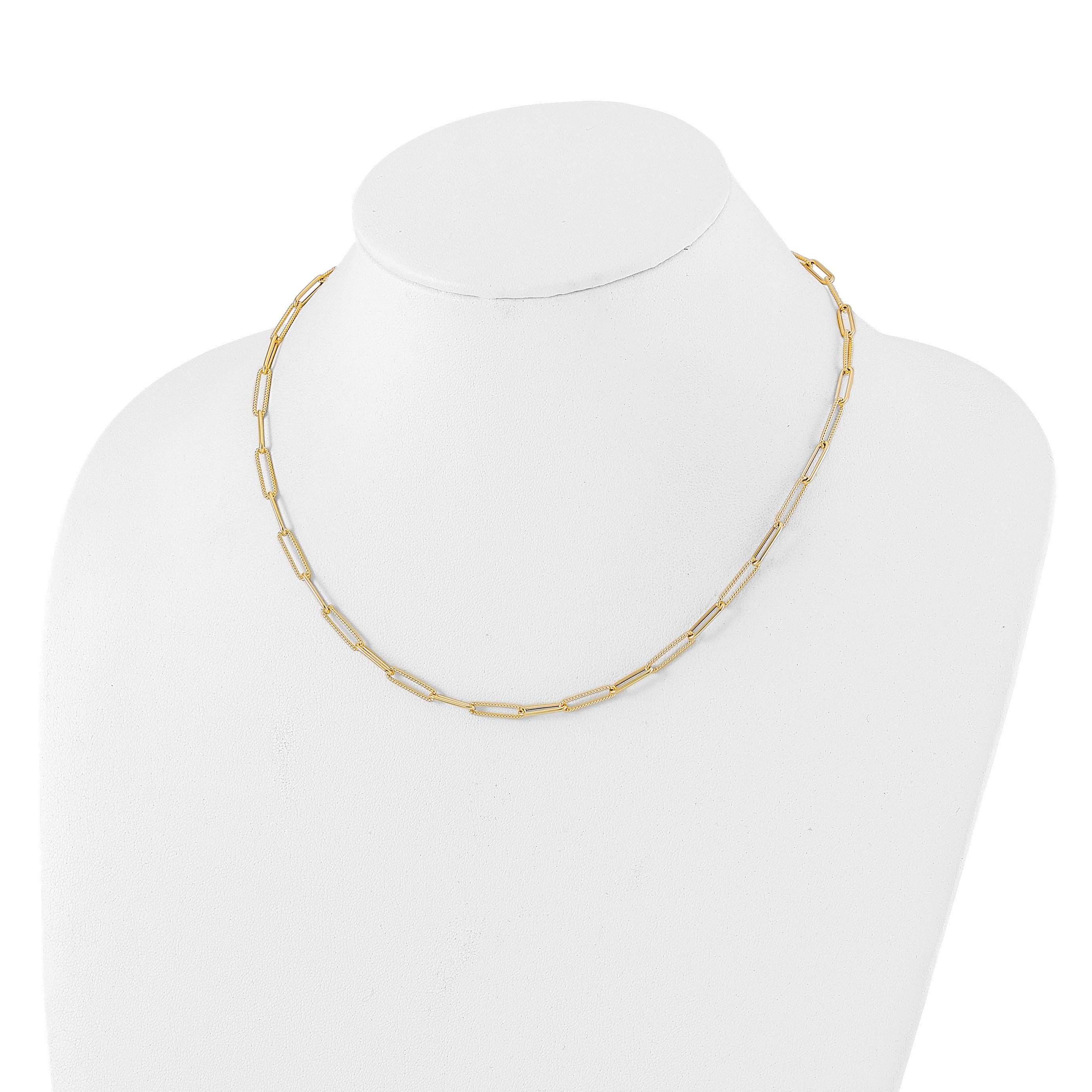 10K Yellow Gold Paperclip Link Chain Necklace