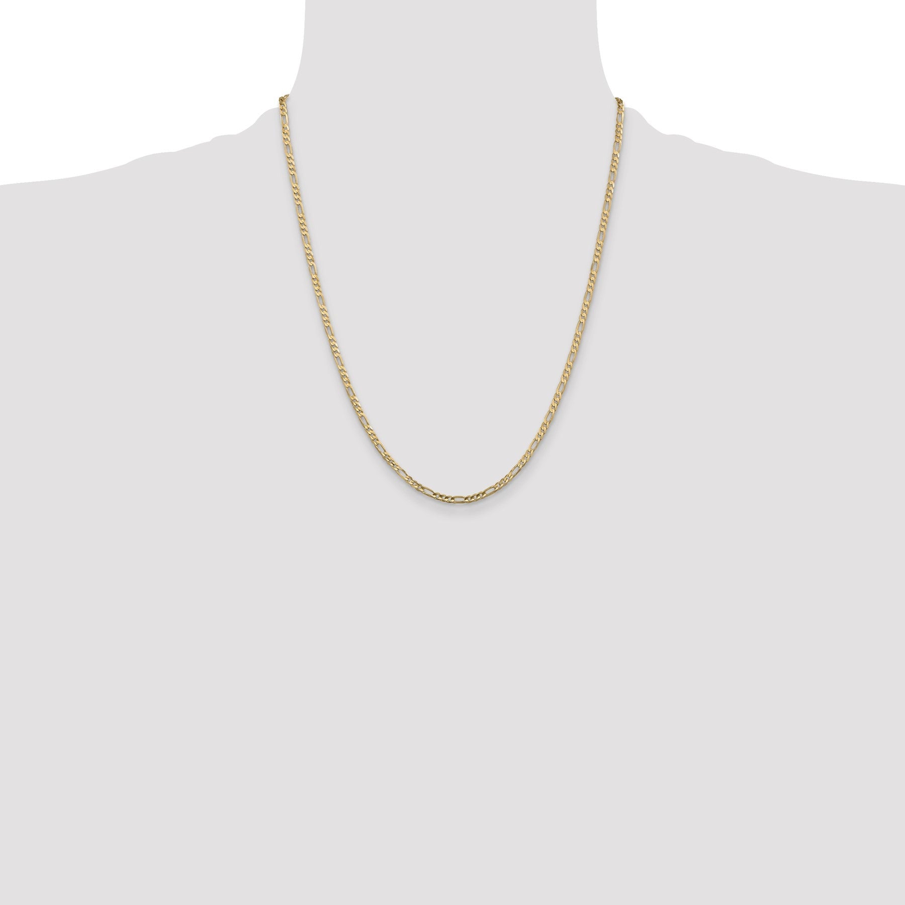 14k Yellow Gold Concave Open Chain For Men
