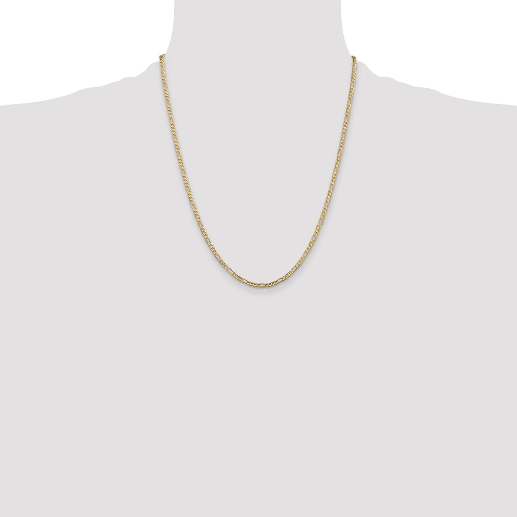 14k Yellow Gold Concave Open Chain For Men