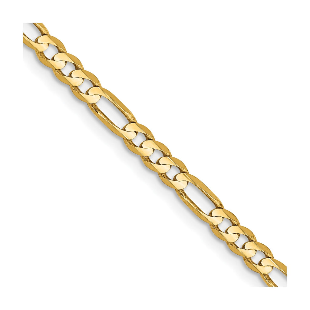 14k Yellow Gold Concave Open Chain For Men
