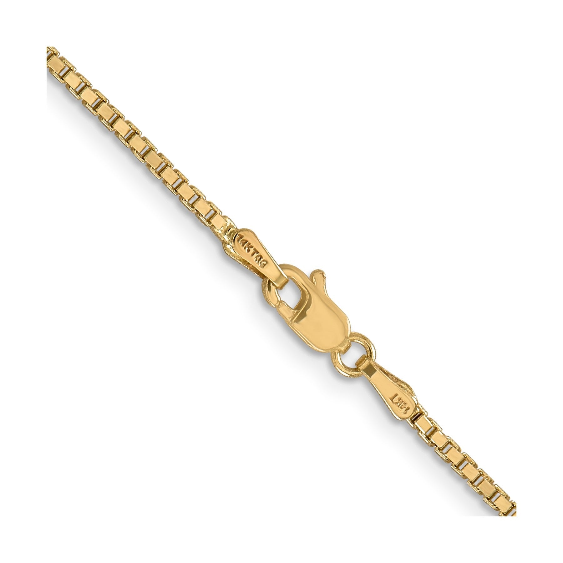 Men Box 14K Yellow and White Gold Chain Necklaces