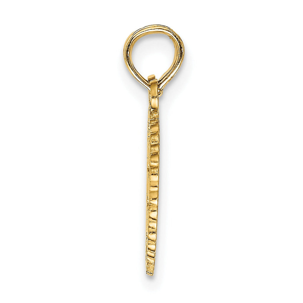 Handcrafted gold textured pendant from FCJ Jewelry LLC jewelry collection