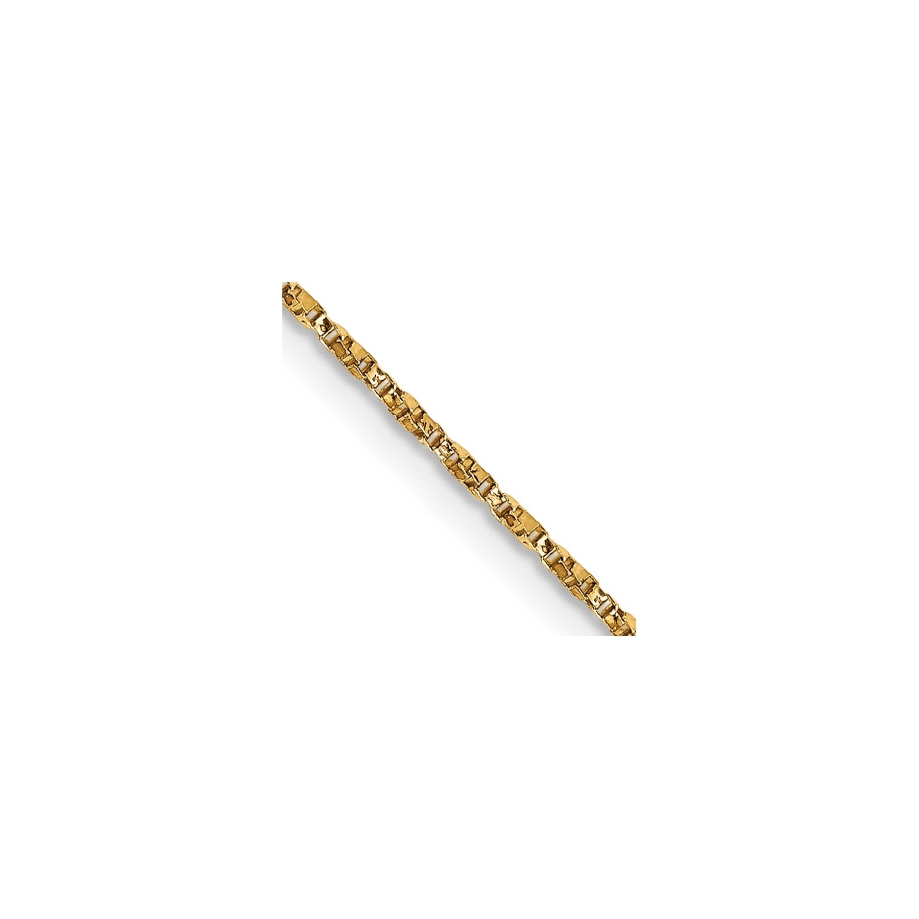 0.95 mm 14K Yellow Gold Twisted Box Chain with Lobster Clasp