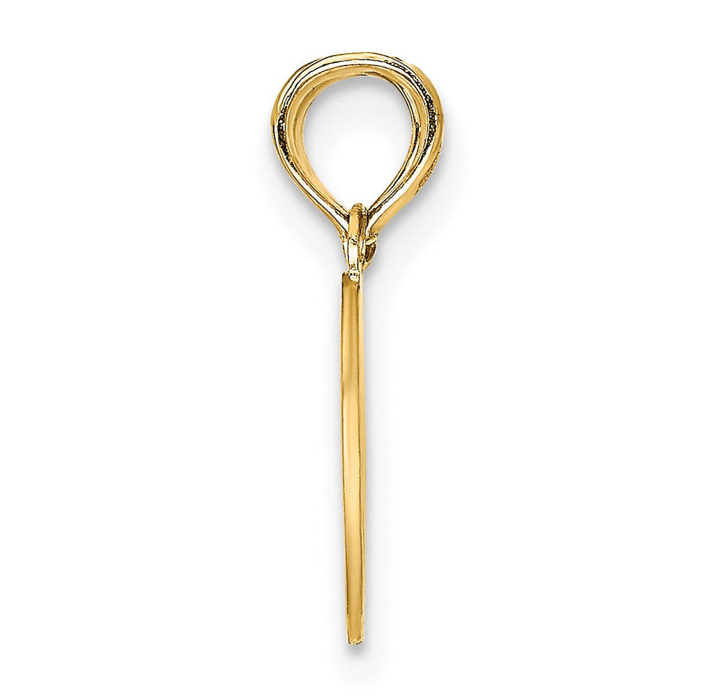 Handcrafted gold jewelry pendant bail in polished finish from FCJ Jewelry LLC