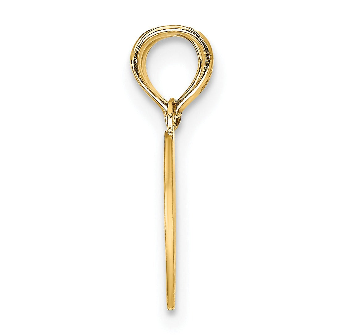 Handcrafted gold jewelry pendant bail in polished finish from FCJ Jewelry LLC