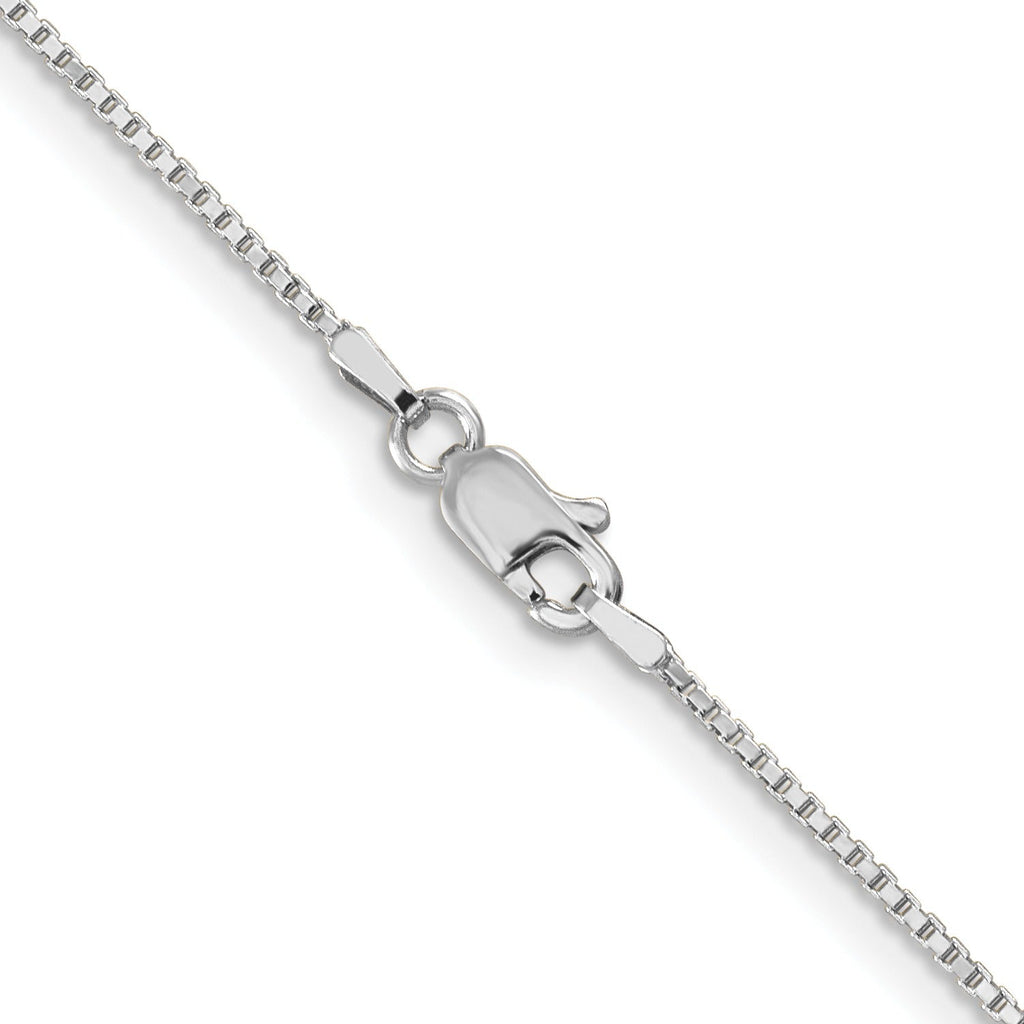 10k White Gold 1 mm Box Chain 16 inch