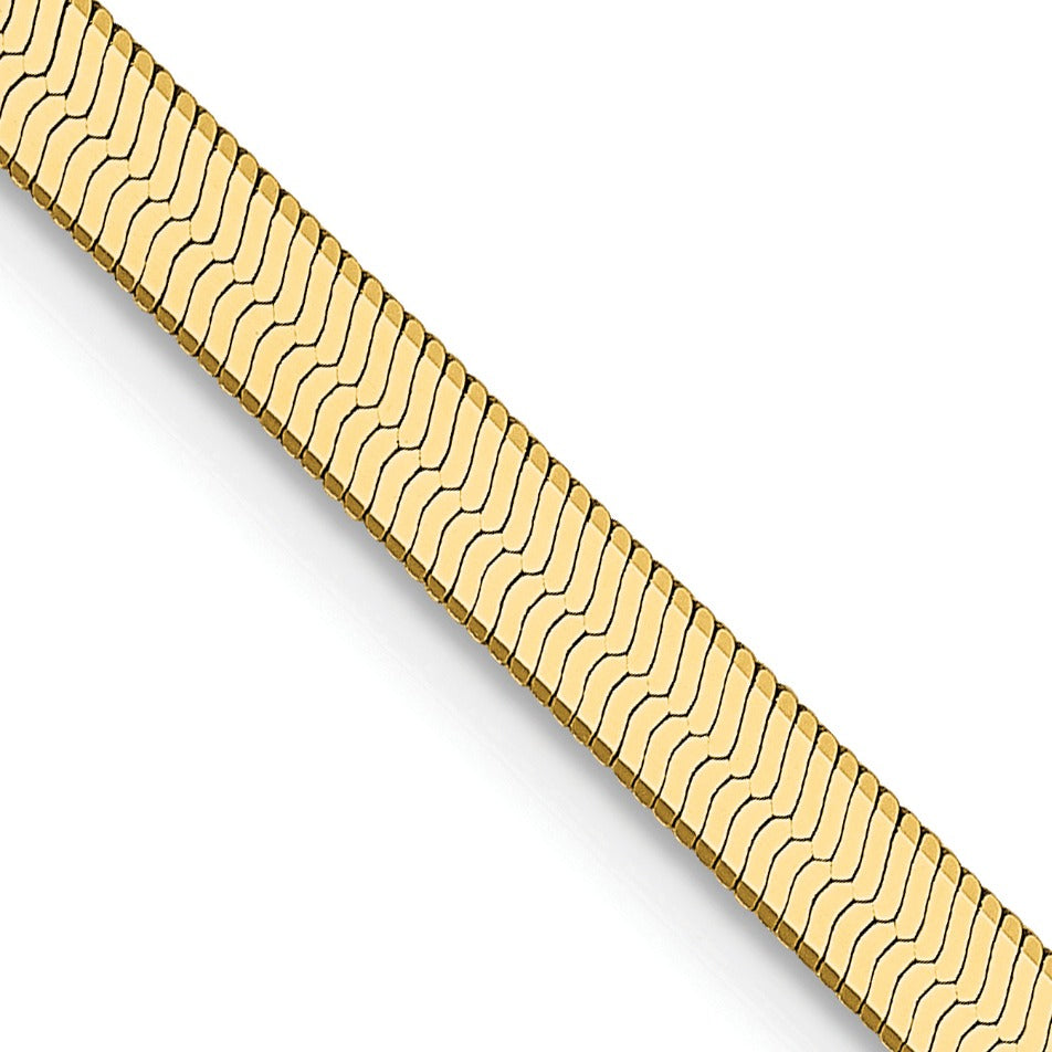 14k Yellow Gold  Silky Herringbone Chain For Men
