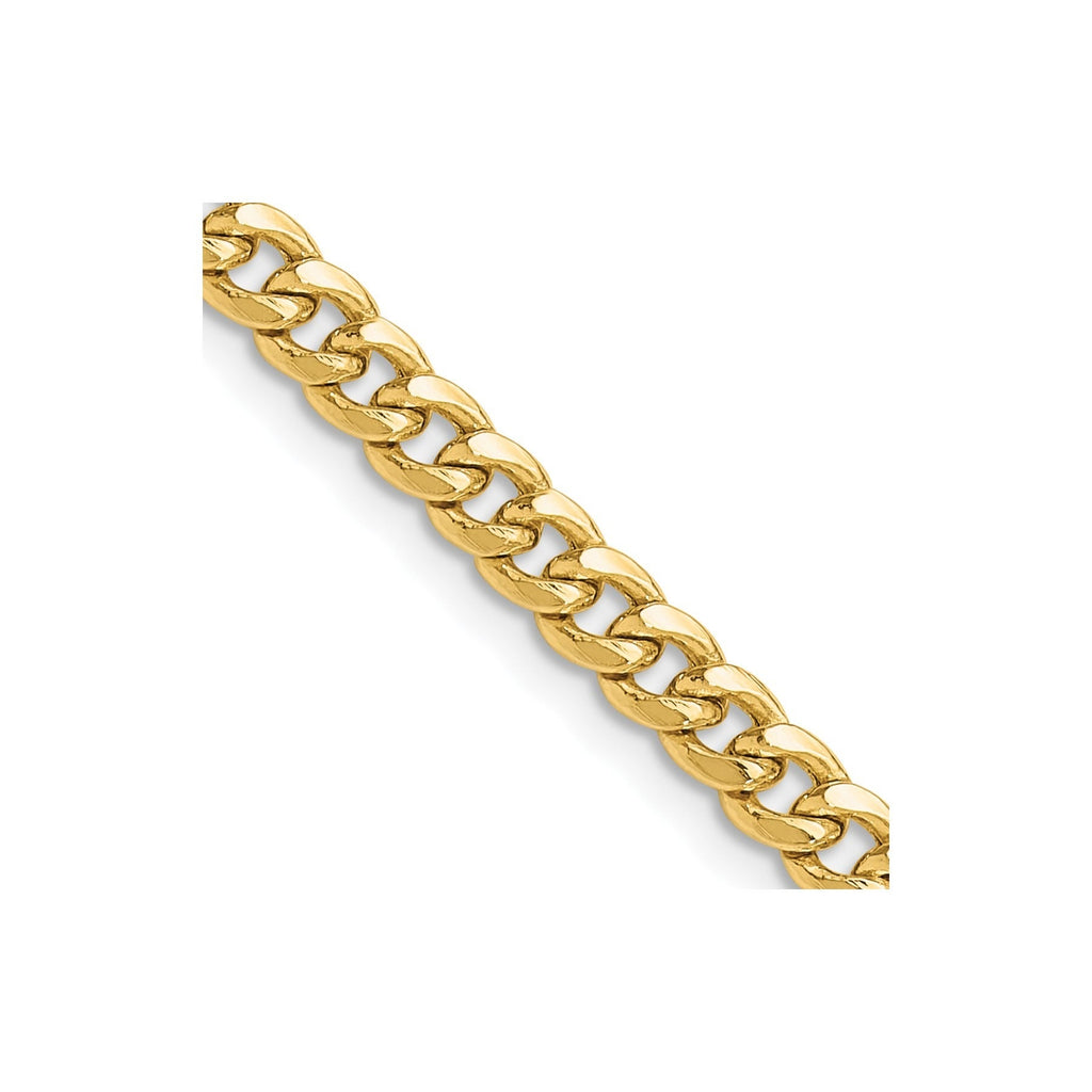 20 inch Miami Cuban Unisex Chain Necklace 14k Gold