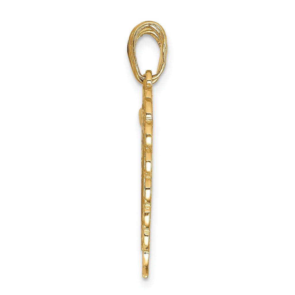 14k Gold Reversible MIZPAH Breakable Heart Pendant