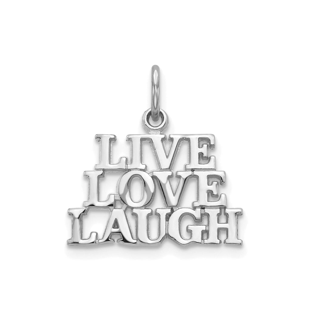 14k Gold Live Love Laugh Charm Pendant