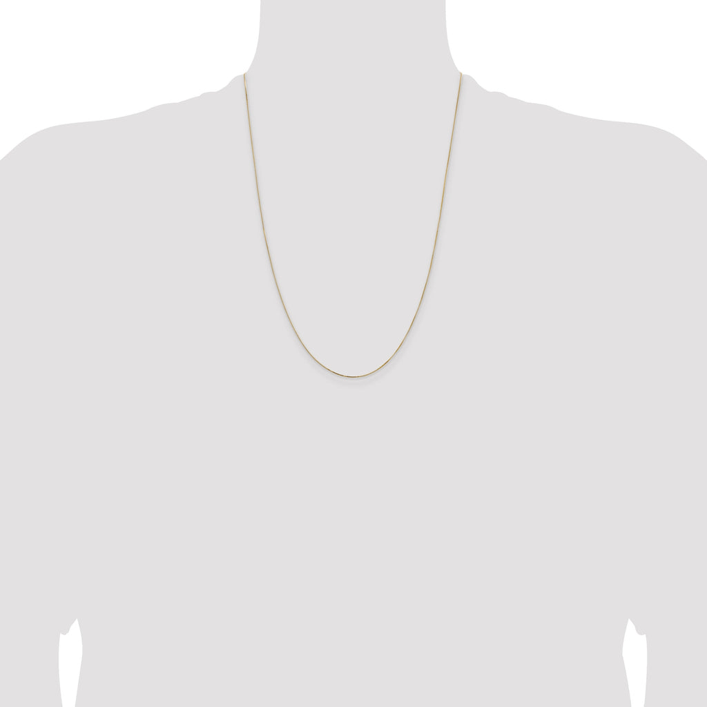 0.5 mm 14k Gold Box Chain with Lobster Clasp
