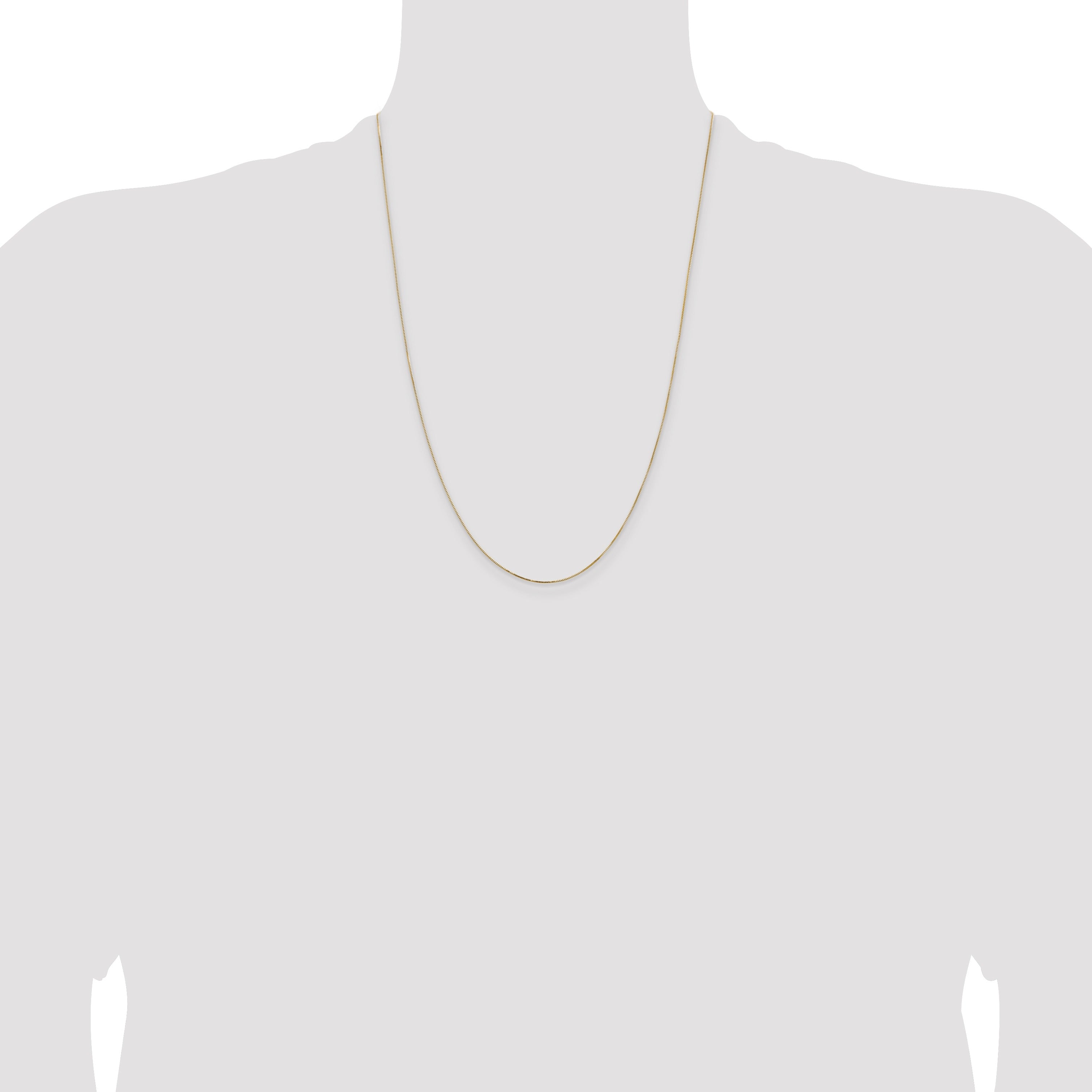 0.5 mm 14k Gold Box Chain with Lobster Clasp