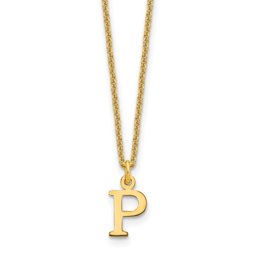 10K God Letters Initial Necklaces