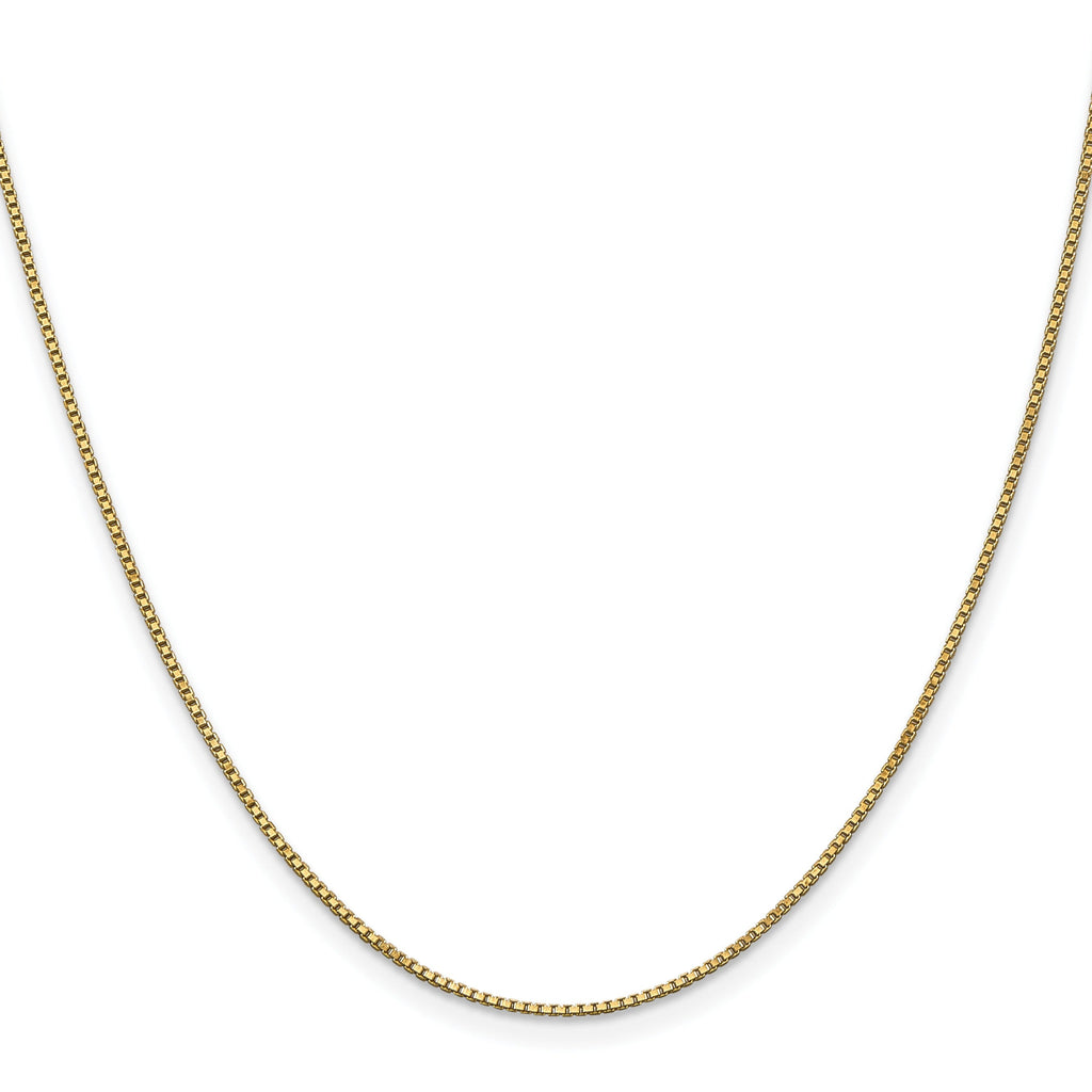 1 mm Solid Gold Box Chain 18 inch