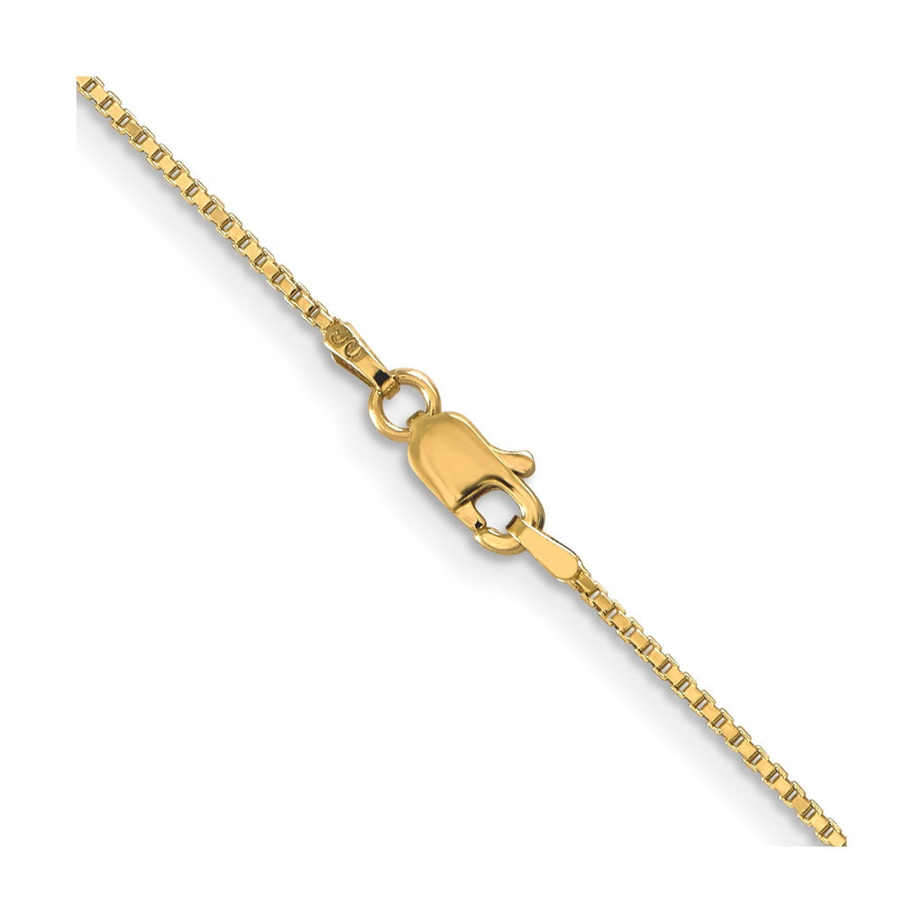 1 mm Solid Gold Box Chain 18 inch