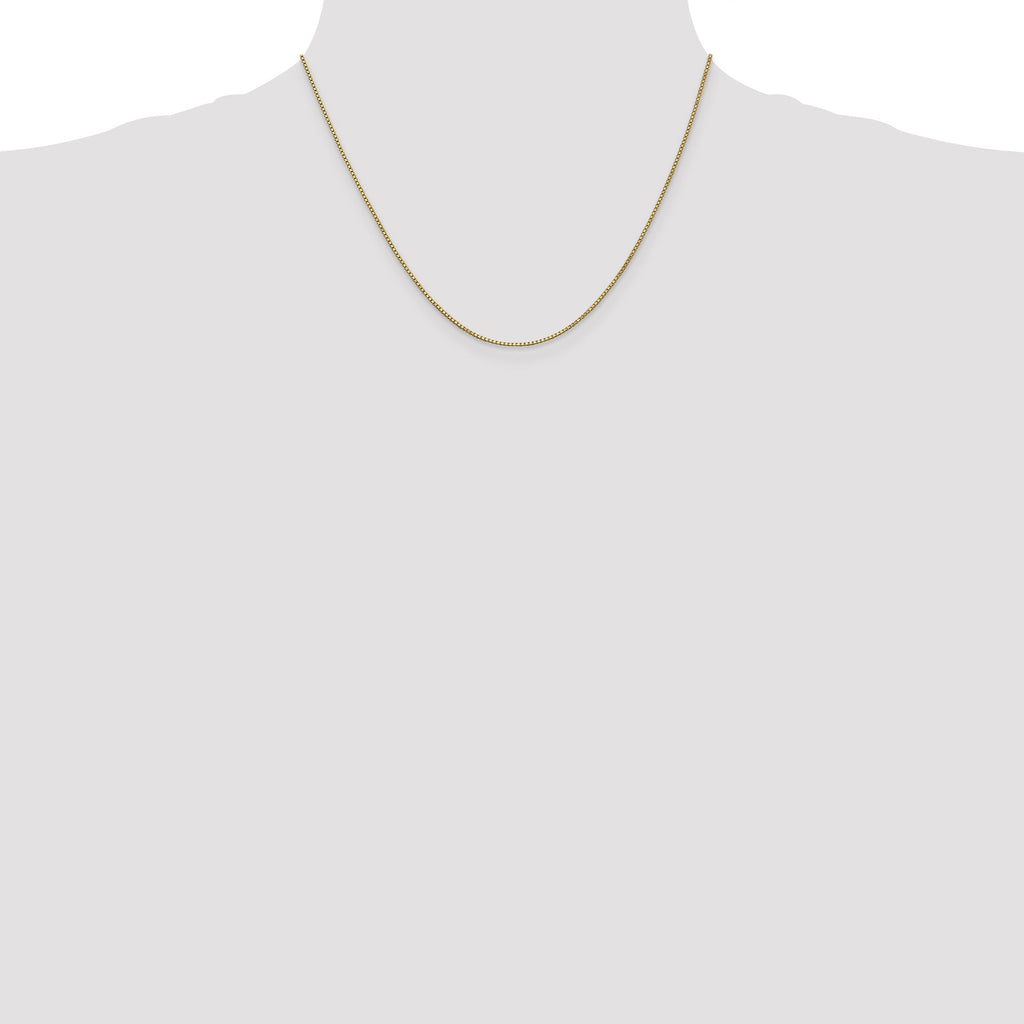 1 mm Solid Gold Box Chain 18 inch