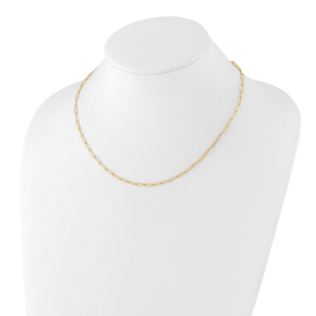 10K Yellow Gold Fancy Link Chain Necklace