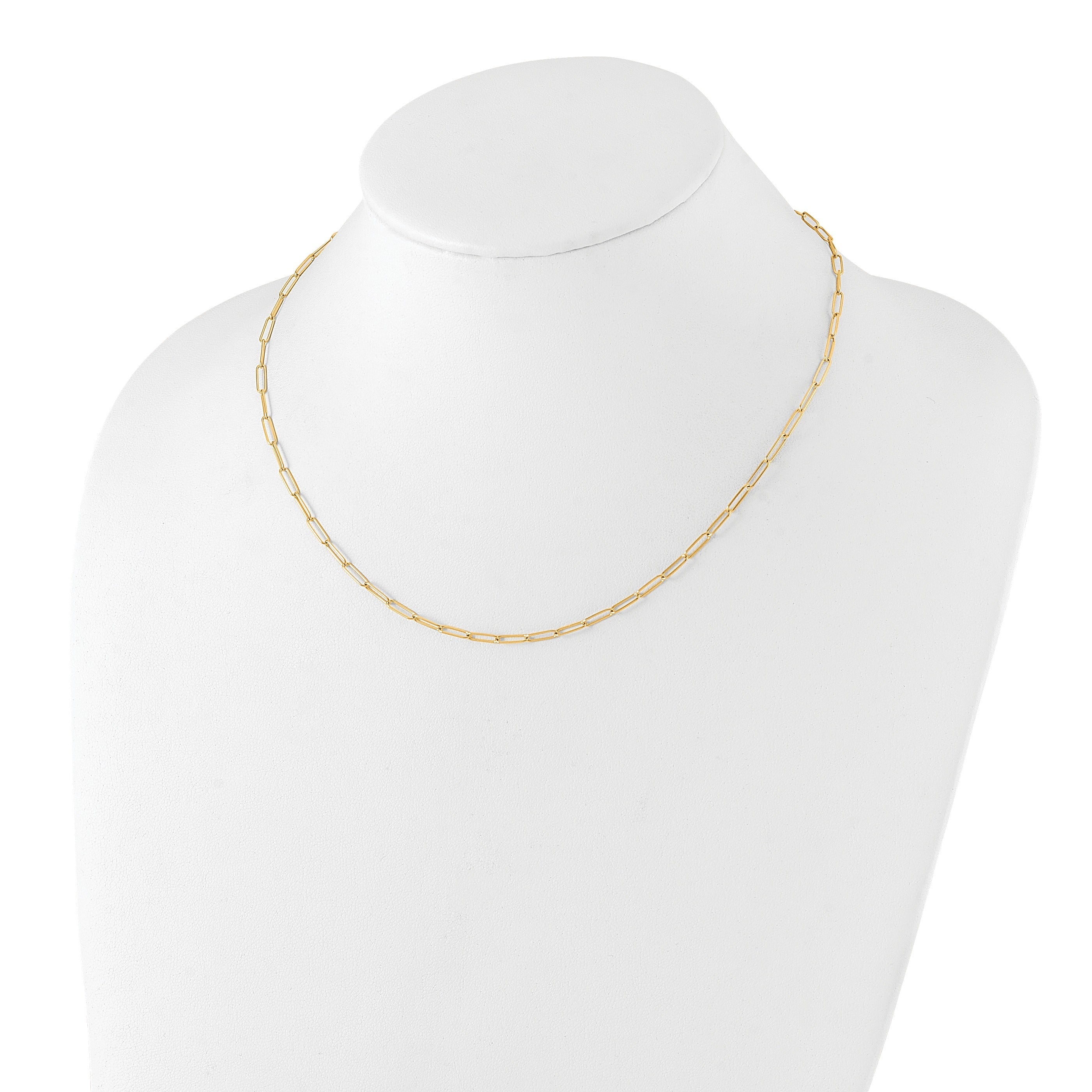 10K Yellow Gold Fancy Link Chain Necklace