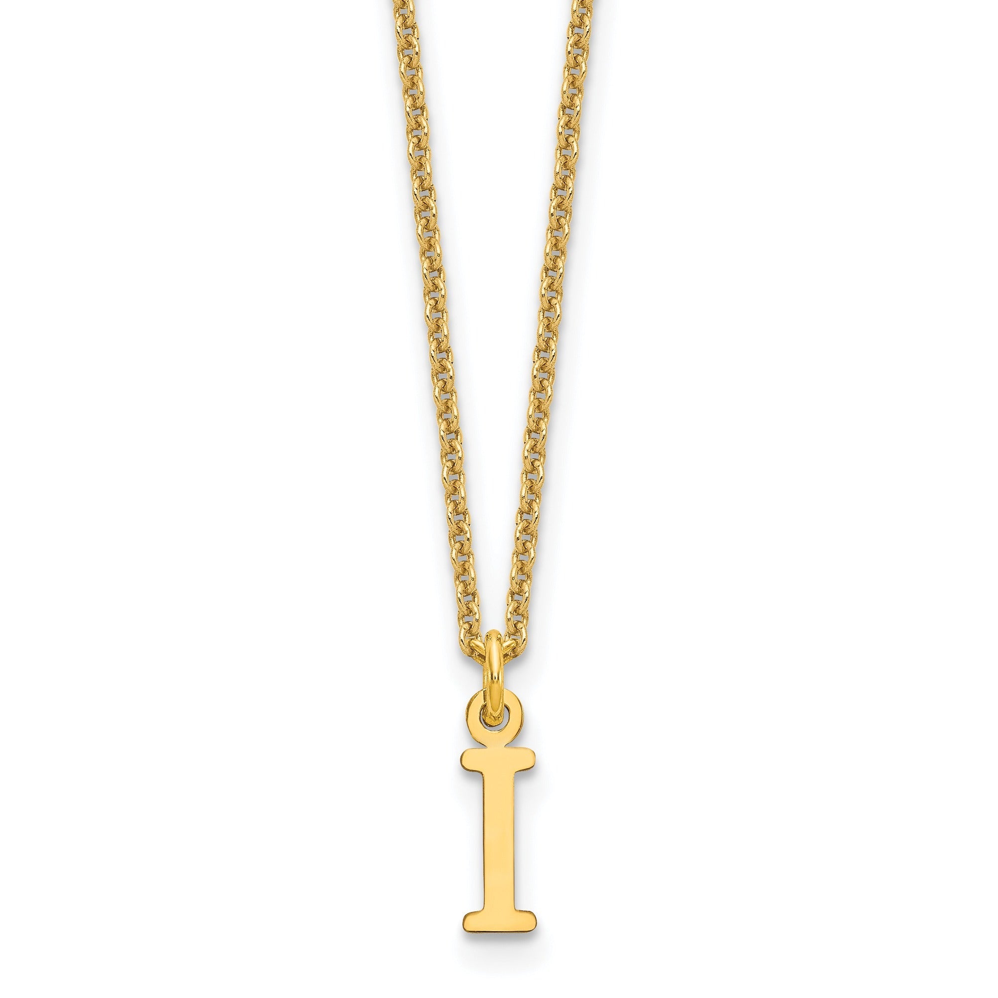 10K God Letters Initial Necklaces