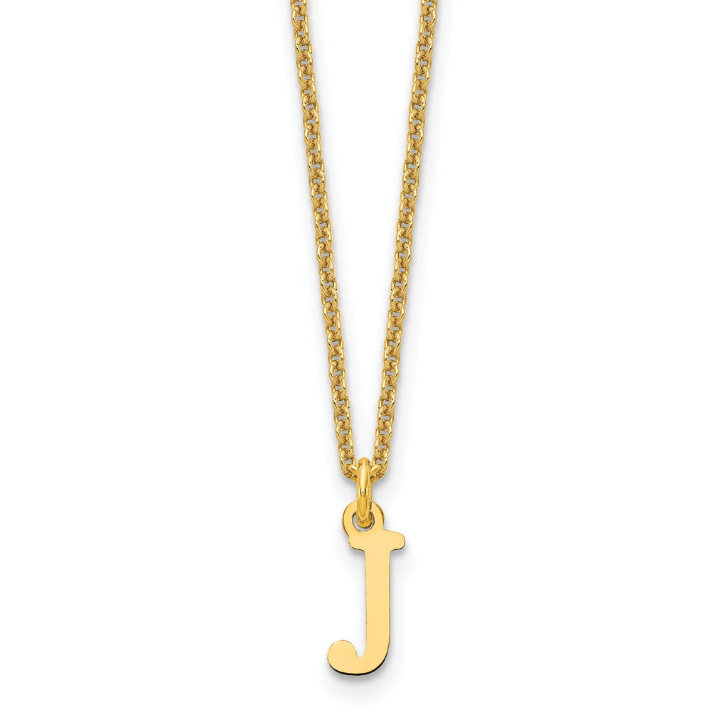 10K God Letters Initial Necklaces
