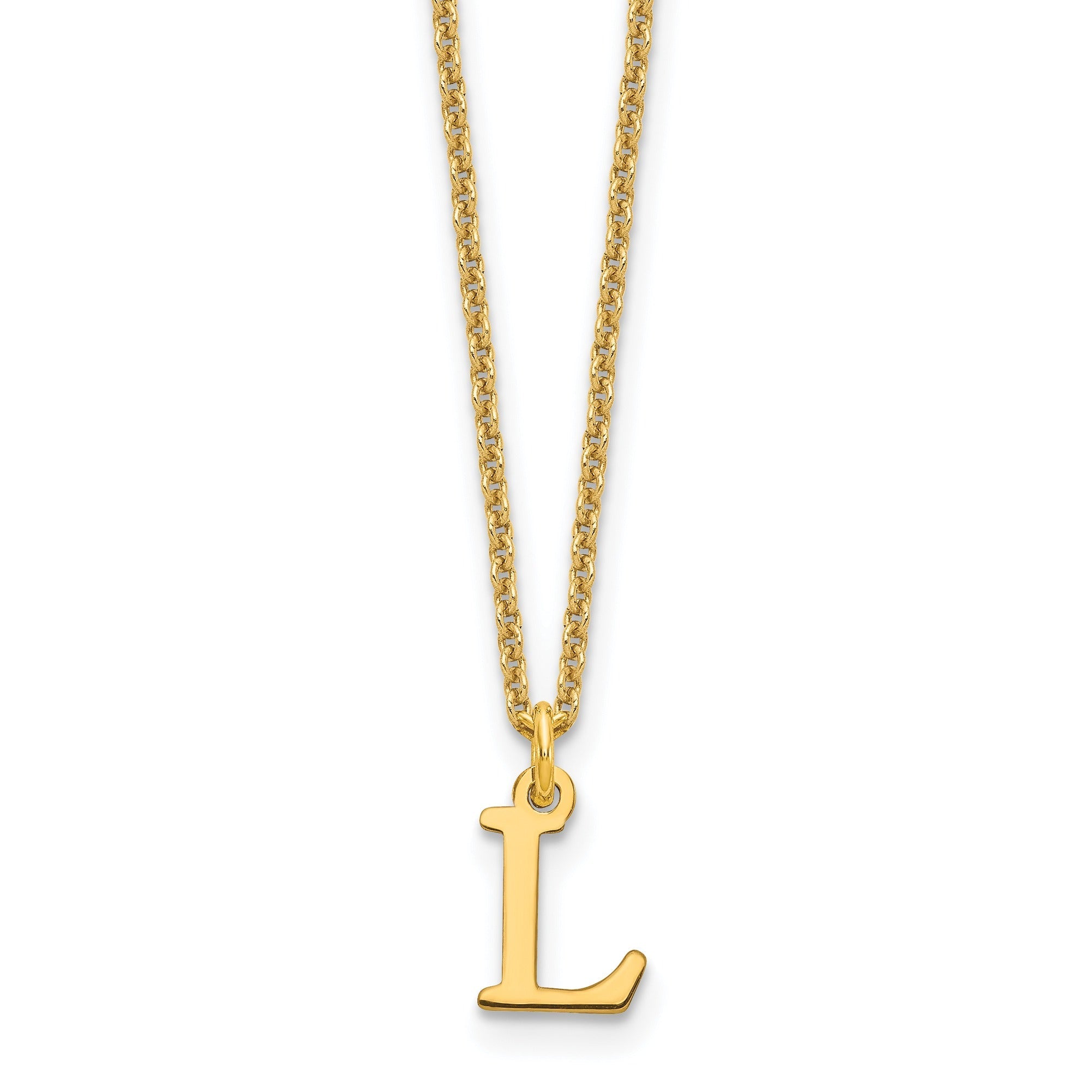 10K God Letters Initial Necklaces