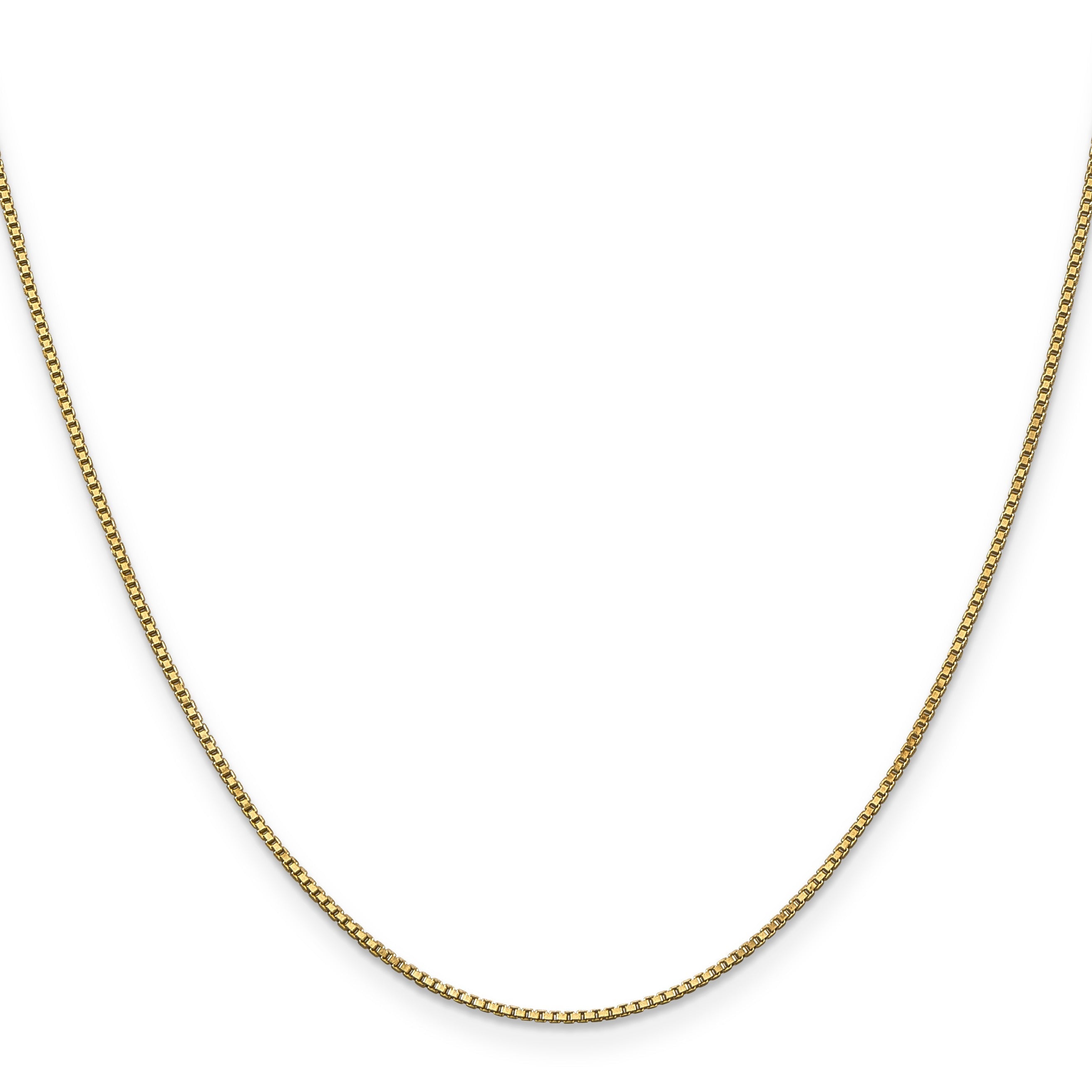 16 inch 10K Yellow Gold 1 mm Box Chain with Lobster Clasp
