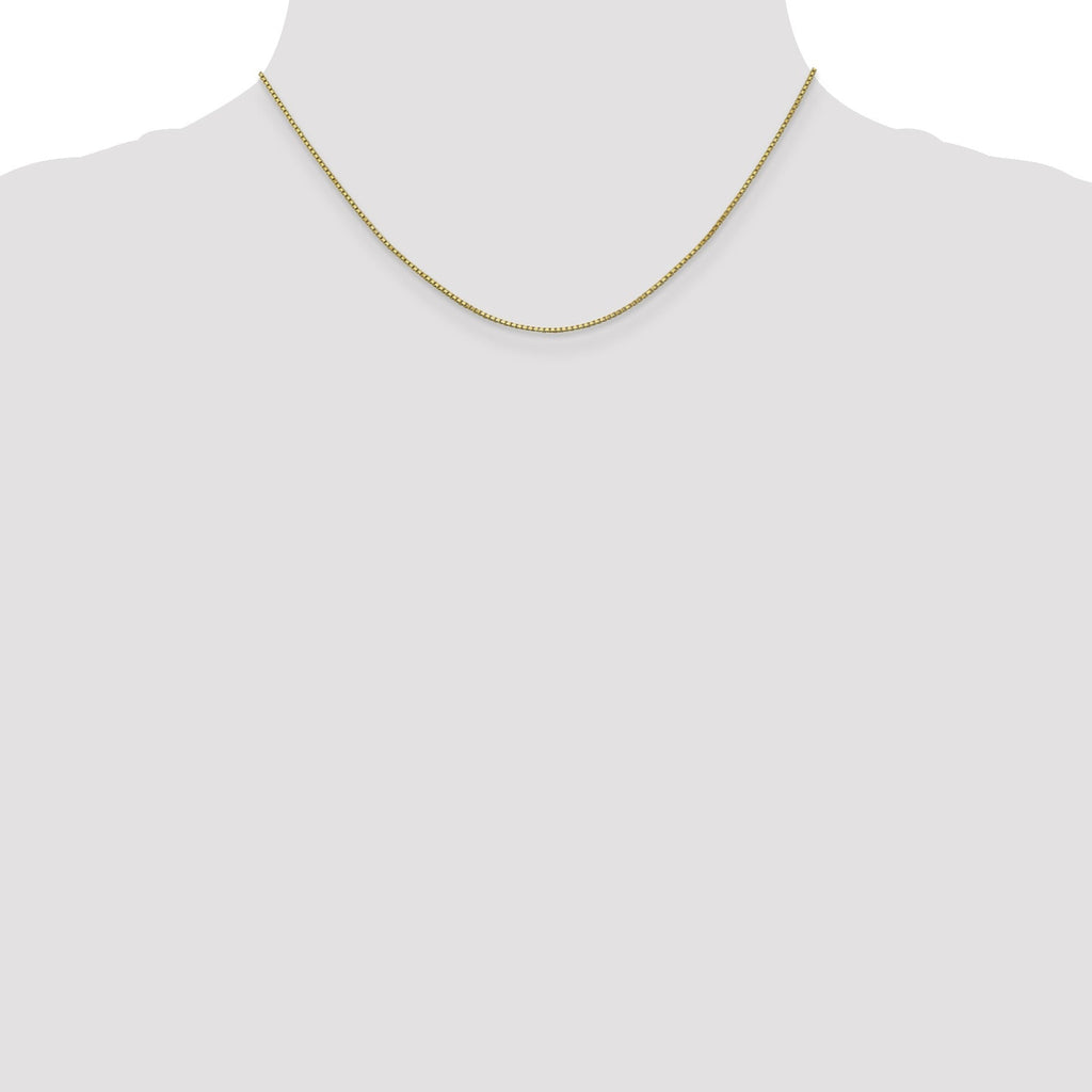 10k White Gold 1 mm Box Chain 16 inch