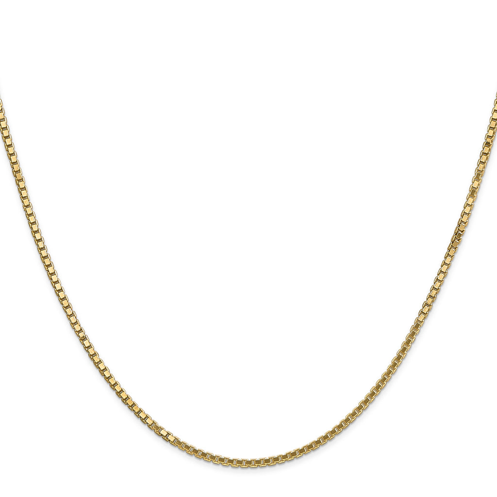 Men Box 14K Yellow and White Gold Chain Necklaces