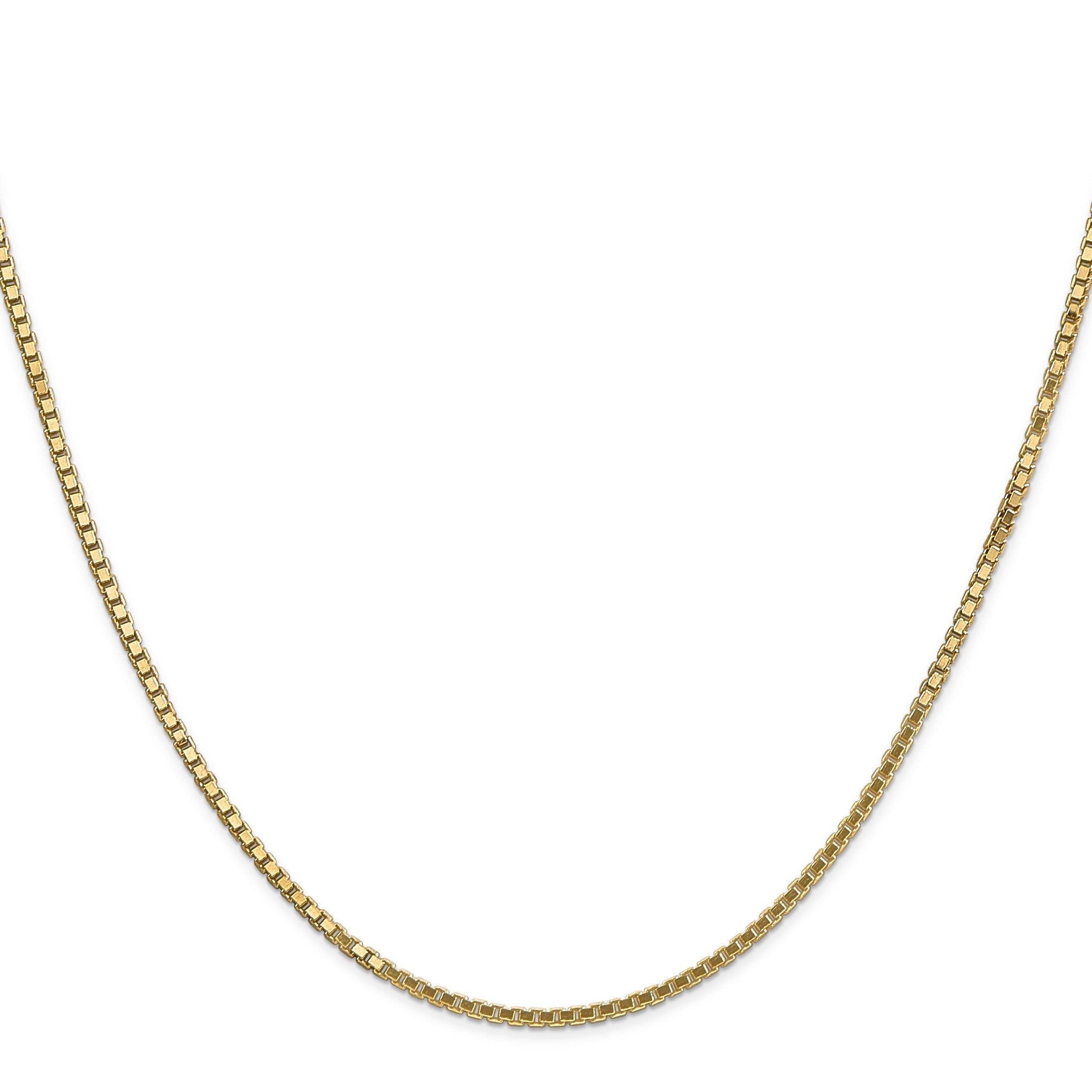 Men Box 14K Yellow and White Gold Chain Necklaces