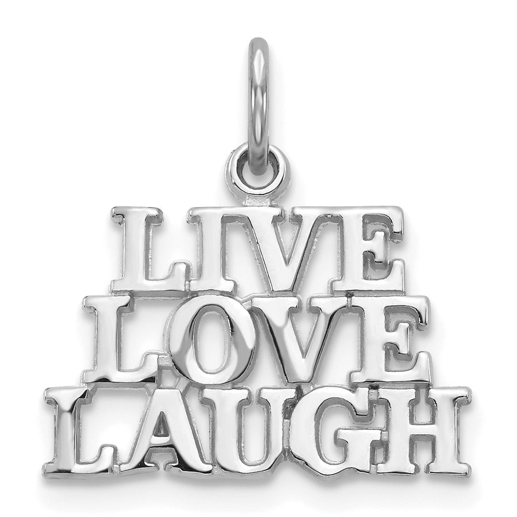 14k Gold Live Love Laugh Charm Pendant