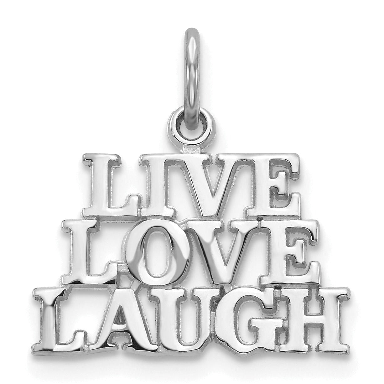 14k Gold Live Love Laugh Charm Pendant