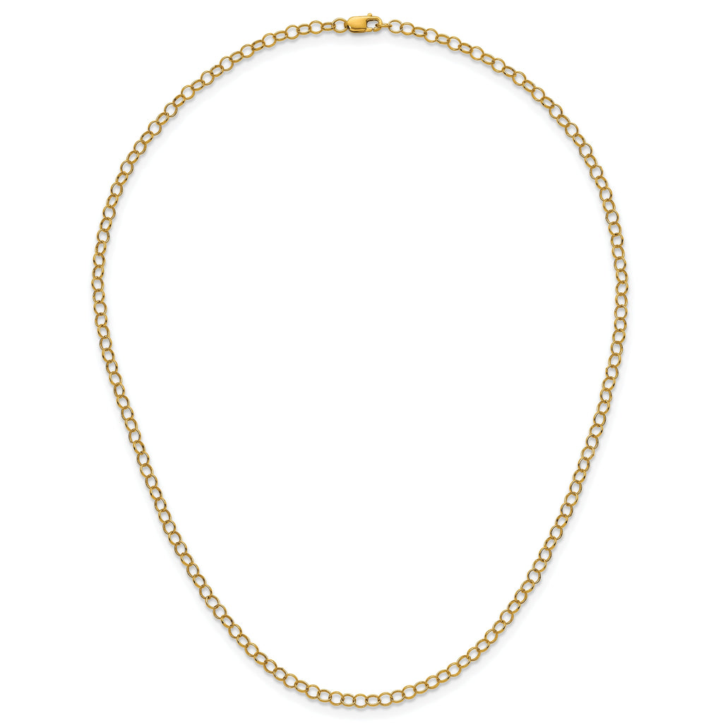 14K Yellow Gold Filled Rolo Chain with Lobster Clasp