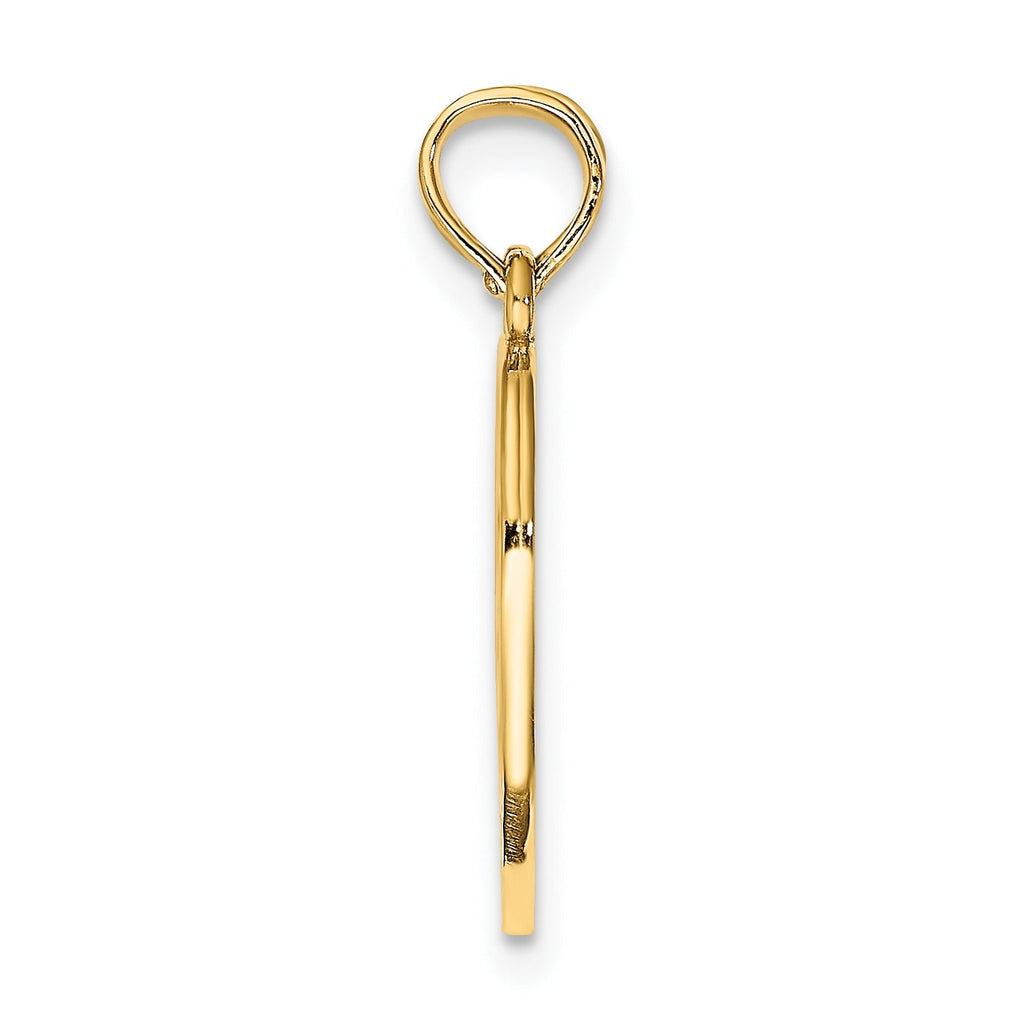 Elegant gold jewelry pendant bail with polished finish on white background