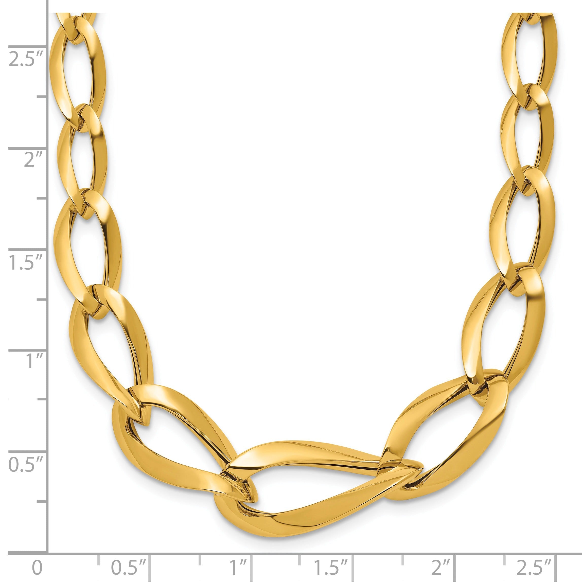 14K Yellow Gold Link Chain Necklace