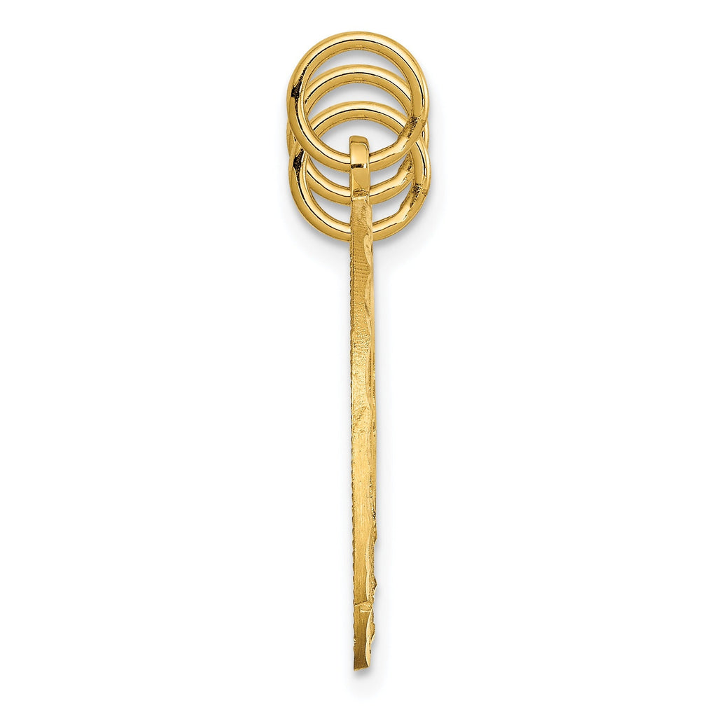 Handcrafted yellow gold earring with multiple circular hoops, FCJ Jewelry LLC jewelry