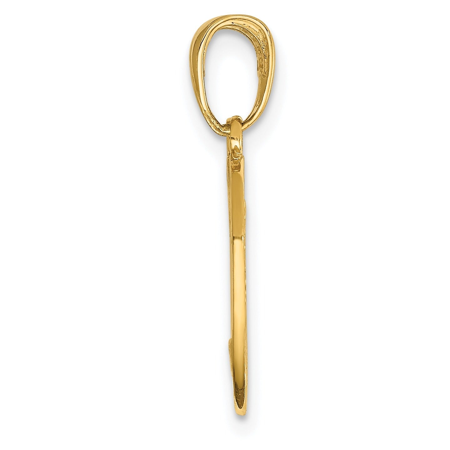 Handcrafted gold jewelry pendant with loop, FCJ Jewelry LLC US online collection