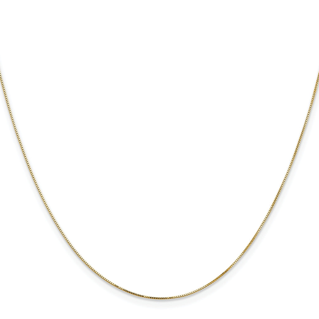 0.5 mm 14k Gold Box Chain with Lobster Clasp