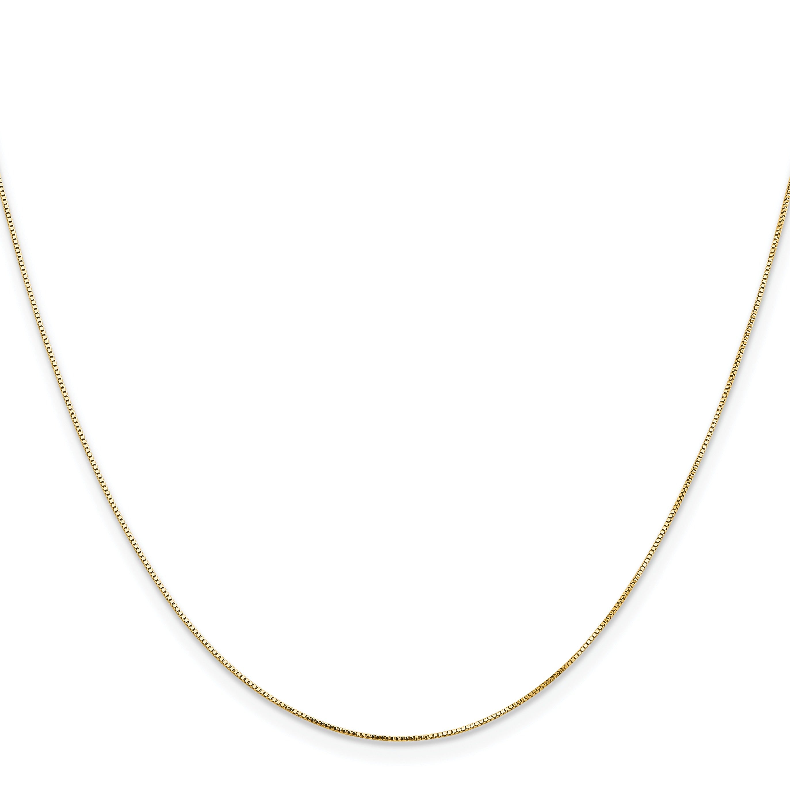0.5 mm 14k Gold Box Chain with Lobster Clasp