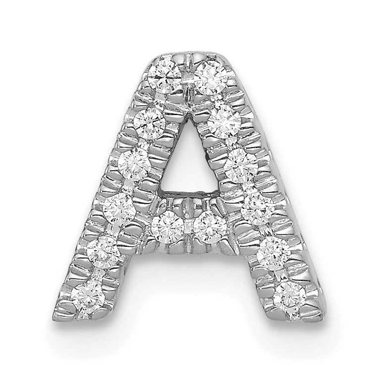 Natural Diamond Initial Charm Pendant