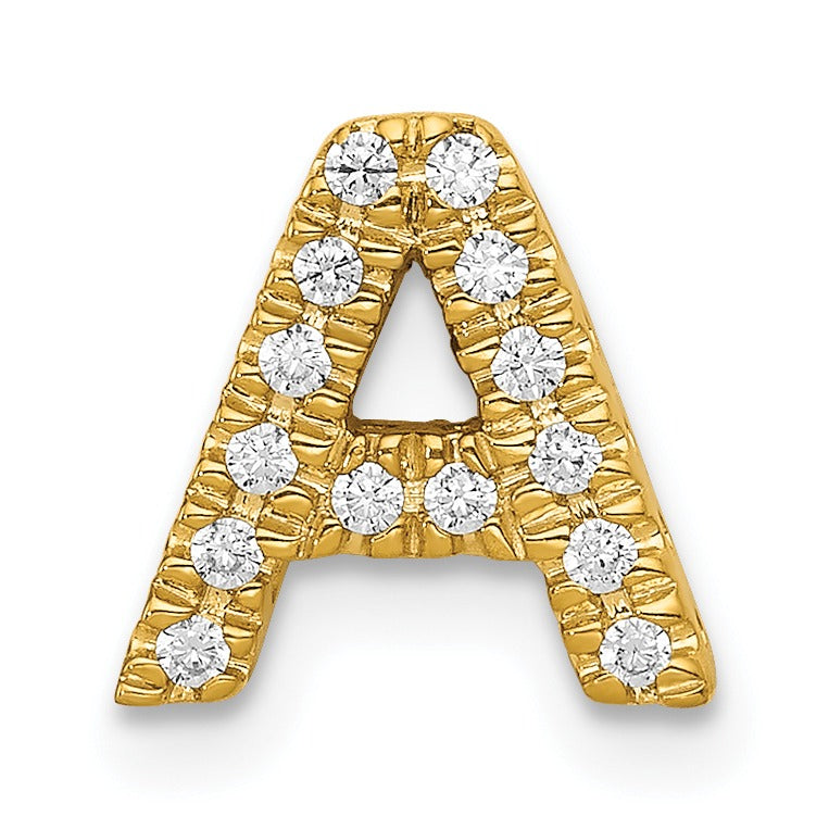 Natural Diamond Initial Charm Pendant