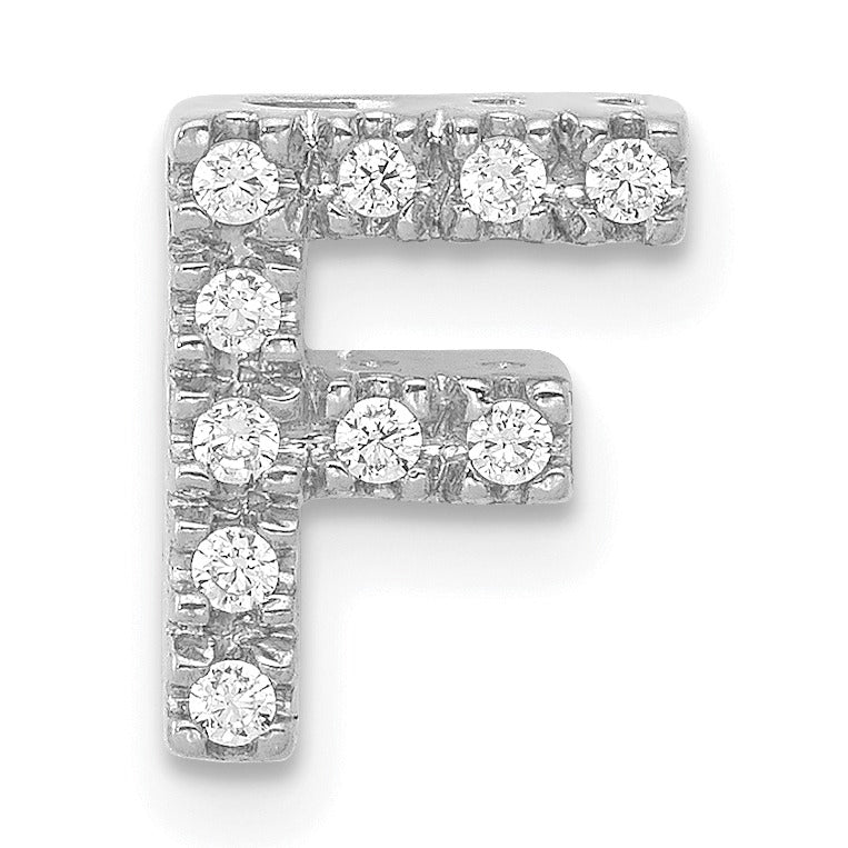 Natural Diamond Initial Charm Pendant