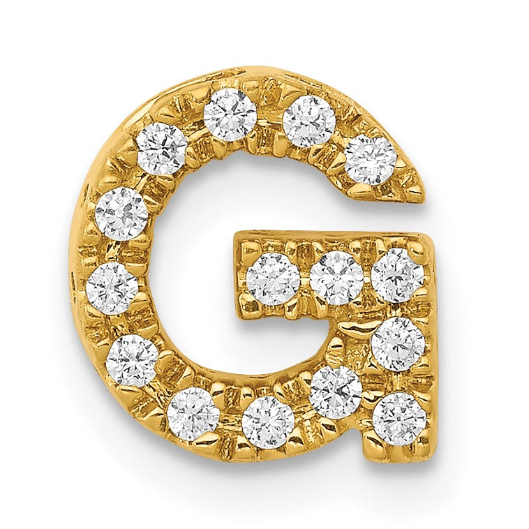 Natural Diamond Initial Charm Pendant